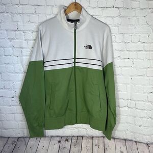 North Face Men’s Green Color Block Stripe Track Jacket Full Zip A5 Series M